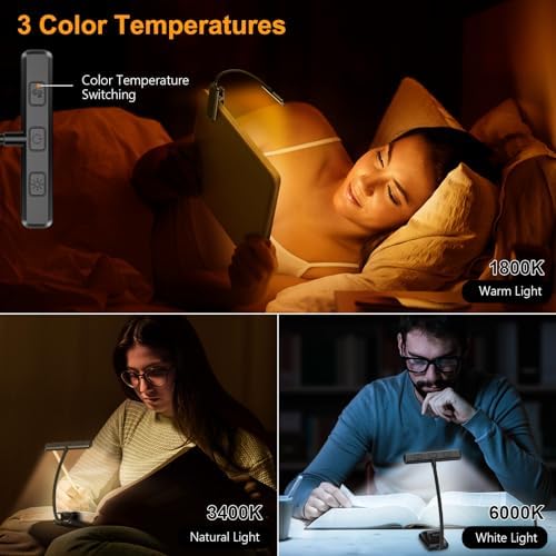 Gritin 2 Pack 19 LED Rechargeable Book Light for Reading in Bed - Image 3