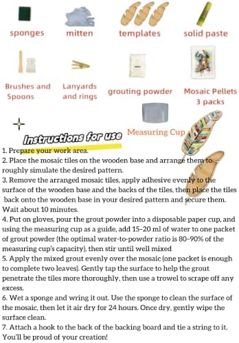 ZengHBY Mosaic Craft Kits for Adults Porcelain Tile Mixed Colour - Image 2
