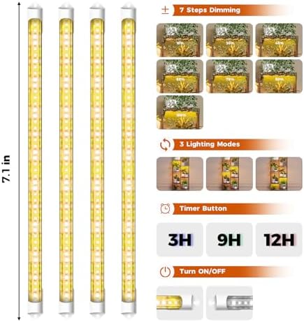 Bamworld Plant Stands with Grow Lights Indoor 4 Sets Plant Shelves Outdoor - Image 6