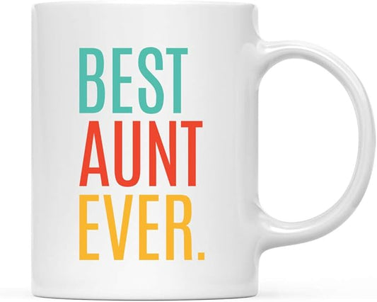 Andaz Press 11oz. Coffee Mug Birthday Gift, Best Aunt Ever, 1-Pack