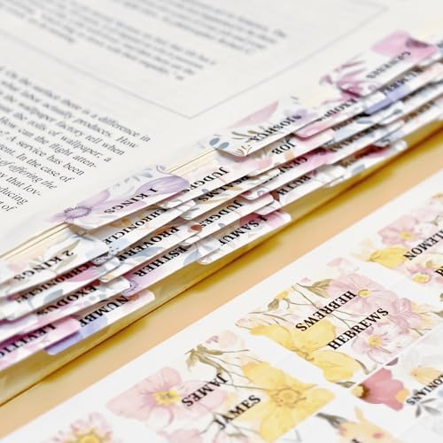 320 Pcs Bible Tabs with Christian Stickers - Laminated Large Print Book Index Tabs for Easy Navigation, Bible Study Supplies, Christian Gifts for Women - Image 2