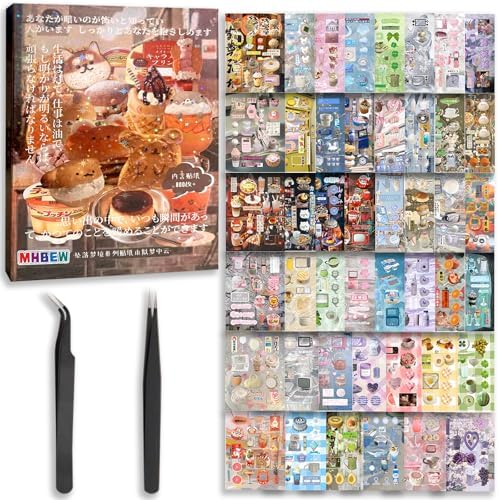 800PCS+ Japanese Sticker Book Heisei Retro Cute Korean Stickers by MHBEW