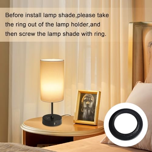 Unicozin Table Lamp,3 CCT 3000K/4500K/6500K & RGB Color Changing,Stepless Dimmable Touch Control Bedside Lamp for Reading,Ambience Nightstand Light for Home Decor Party,White Shade - Image 5