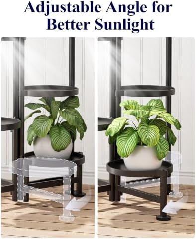 Kitsure Plant Stand Indoor & Outdoor - 5-Tier Plant Shelf with Deep Trays - Image 4