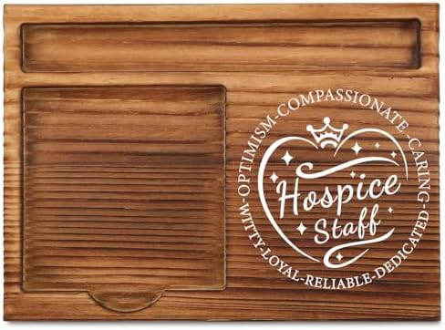 THRXOBN Hospice Staff Appreciation Gift – Wooden Sticky Note Holder, Heartfelt Office Desk Decor for Healthcare Workers, WSH25 by THRXOBN