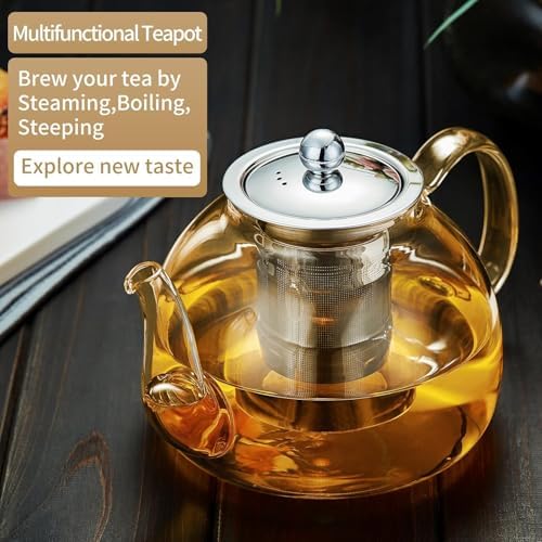 DOPUDO Glass Teapot with Infuser, 40 oz Borosilicate Tea Kettle - Image 5