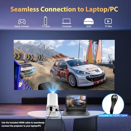 Mini Projector with Wifi and Bluetooth, Built-in Apps,Movie Projector - Image 6