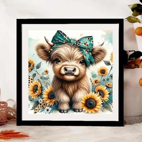 Diamond Art Painting Kits for Adults, Cow 5D Diamond Painting Dots Art Kits - Image 5