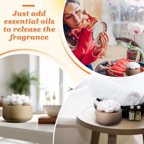 Honeydak 1 Pcs Ceramic Essential Oil Diffuser, Non Electric,Succulent - Image 6