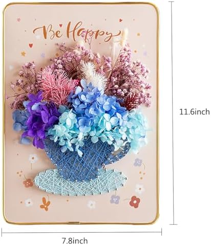 BAZIMA DIY String Art Kit for Beginner,Flowers String Art, DIY Dried Flowers Craft Kit,Unique Gift, Craft Kit for Holidays,Cup and Flowers - Image 3