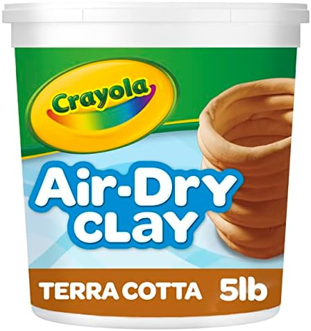 Crayola Air Dry Clay for Kids (5lbs), Reusable Bucket of Terra Cotta Clay for Sculpting, Bulk Arts and Crafts Supplies, Ages 3+ by Crayola
