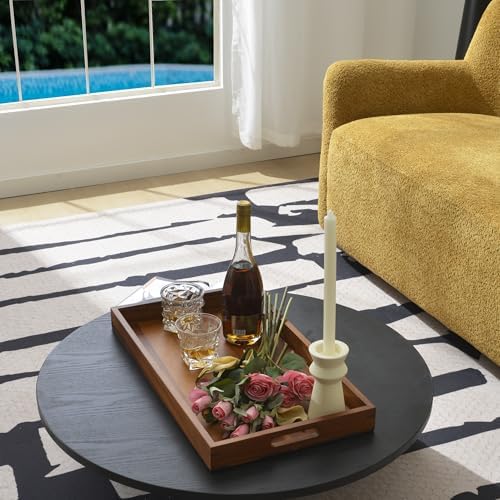 23 Inches Large Acacia Wood Serving Tray,Wood Tray for Kitchen Island Dining Table Wine,Bedside Tray(Light Brown, 23" x 13") - Image 7