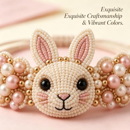 RYCHEENI DIY Beaded Bracelet Kit for Adults, Beginner Jewelry Making Craft Set with Instruction Guide, 3D Animal Beadwork Project, Complete Supplies for Women and Craft Lovers (Rabbit) - Image 3
