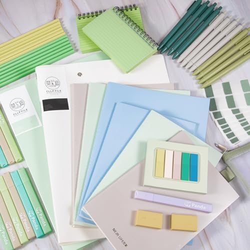Colarr 54 Pcs Aesthetic College School Supplies Back to School Set,Green - Image 2