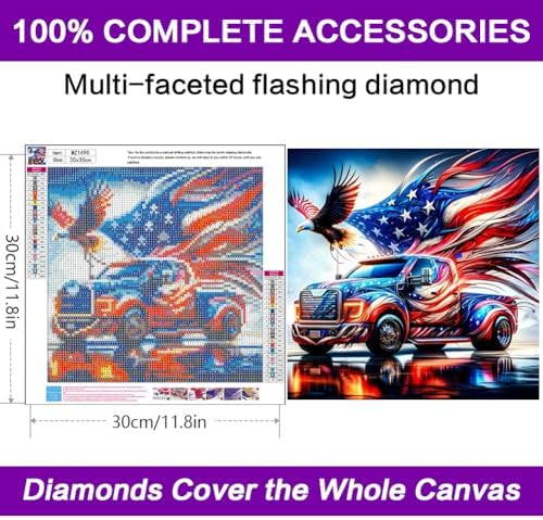 Diamond Art Kits for Adults, Eagle Diamond Art Painting Kits for Adults - Image 3