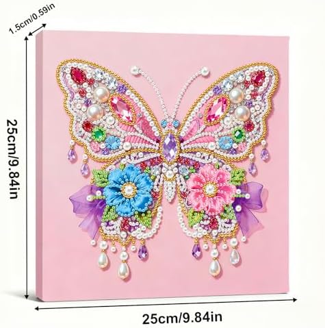 LQCrafK DIY 3D Pearl Art Painting Handcraft Kit for Adults Beginners, Home Wall Decoration, Creative Design Framed Painting with Tools-Butterfly - Image 6