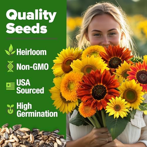 HOME GROWN Sunflower Mix Seeds, 9 Variety, 1,500+ Seeds - Image 2