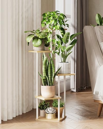 GENTINGBRO Corner Plant Stand Indoor Tall Plant Stand White 5 Tier - Image 5