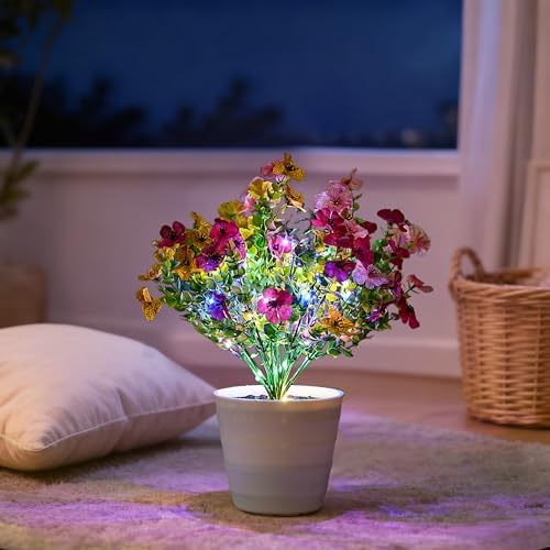 Artificial Multicolor Flower Lamp Night Light for Bedroom Shop Wedding Home Decor Gifts for Women Mom Daughter Grandma Girlfriend Coworker Friend Birthday Christmas Valentines Mothers Day by Hibeauti