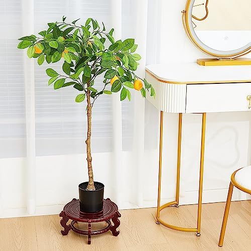 Geetery 2 Pcs 4–12 in Oriental Wooden Plant Stand Indoor Vase Stand, 10 in - Image 4