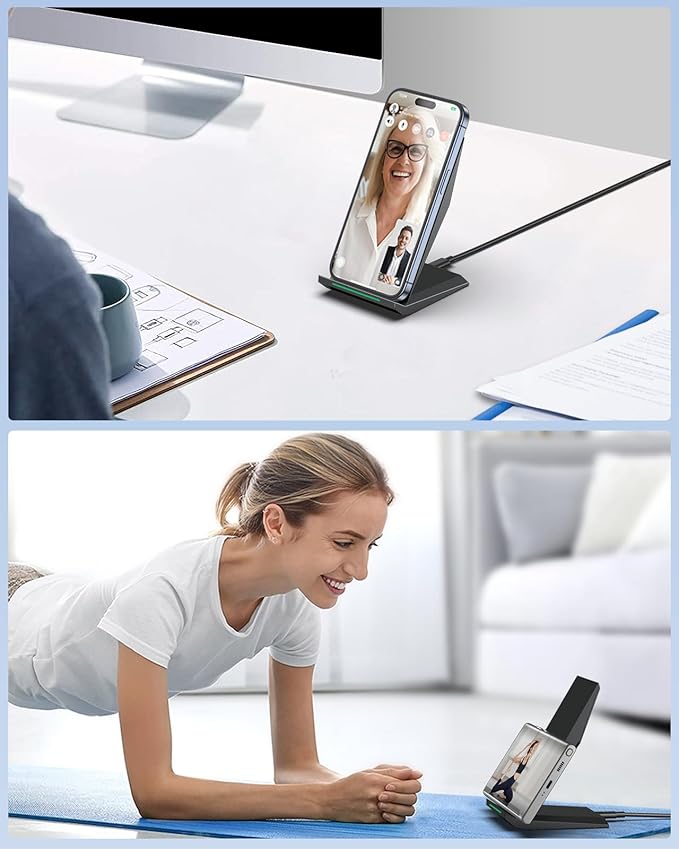 Fast Wireless Charger, [2 Pack] NANAMI Qi Certified Wireless Charging Stand for iPhone 17/17 Air/17 Pro/17 Pro Max/16/15/14/13/12,10W for Samsung Galaxy S25/S25+/S25 Ultra/S24/S23/S22, Pixel 6/5/4XL
