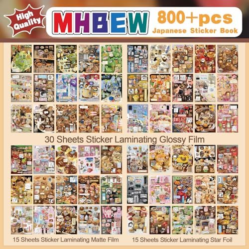 Japanese Sticker Book, Heisei Retro Cute Korean Stickers, 800PCS+ - Image 3