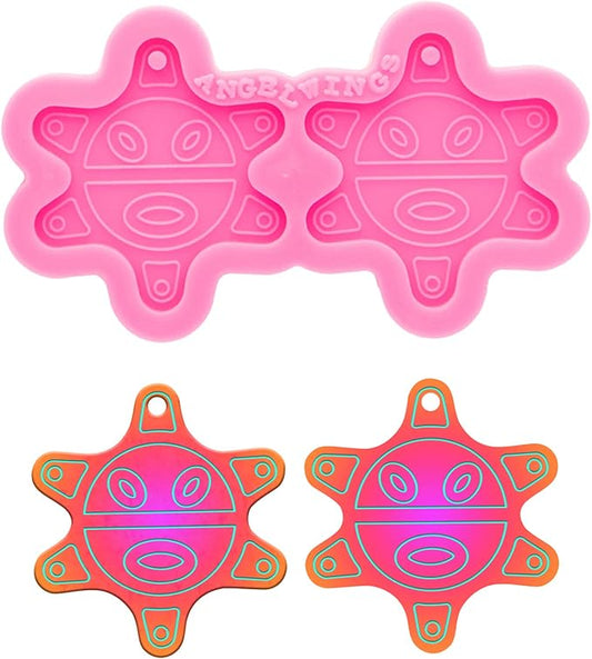 Resin Earring Mold Silicone Resin Jewelry Molds Hexagon Shape Epoxy Resin Casting Molds for Women Earring Crafts DIY Necklace Pendant Resin Mold