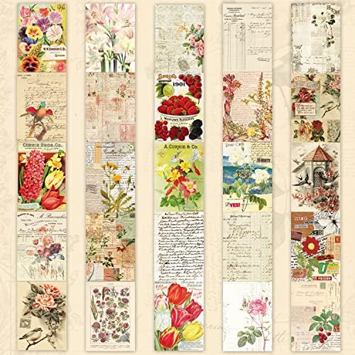 537pcs Vintage Washi Stickers and Papers for Scrapbooking, Ephemera Book for Journaling with Botanical Sticker and Scrapbook Decoupage Paper for Bullet Junk Journal, Scrapbooking Supplies for Adults - Image 4