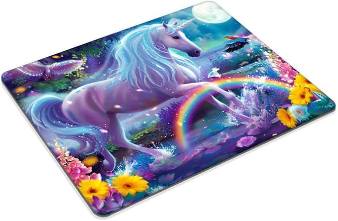 Square Mouse Pad Shining Unicorn,Gaming Mouse Pads for Desk,Soft Computer Waterproof Non-Slip Mouse Mat