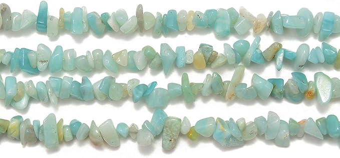Gemstone Chips Natural Amazonite 3-5mm Healing Crystals Waist Bracelets Necklace Kit Irregular Stone DIY Crafts Design Jewelry Making Approxi 32 inch