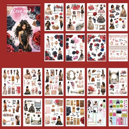Alideco 20pcs Vintage Scrapbook Stickers Europe and The United States Figure Flowers Sticker Book for Adults Sticker journaling Stickers for Scrapbooking (aiyumei) by Alideco