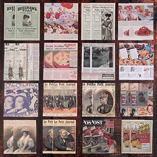 Draupnir 200pcs Vintage Junk Journal Supplies,Scrapbook Supplies Scrapbooking Paper and Stickers Ephemera For Art Aesthetic Journaling Kit Collage (Vintage) - Image 3