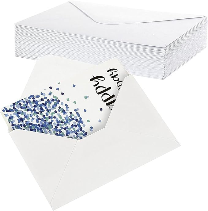 Birthday Greeting Cards - 4 x 6-Inch, 48-Pack, Multicolor Confetti Design - Blank Inside with Envelopes for Party & Business