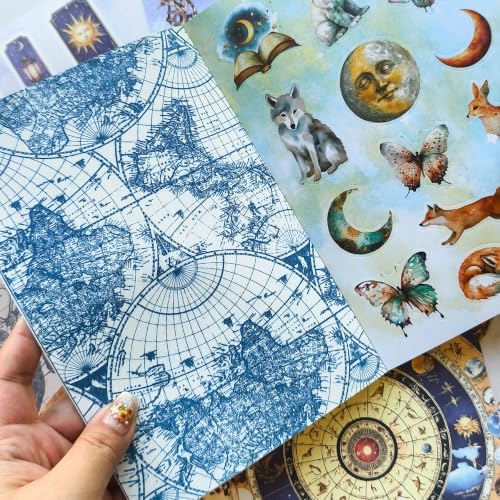 Vintage Astrology Sticker Book & Scrapbook Paper Pad - Image 6