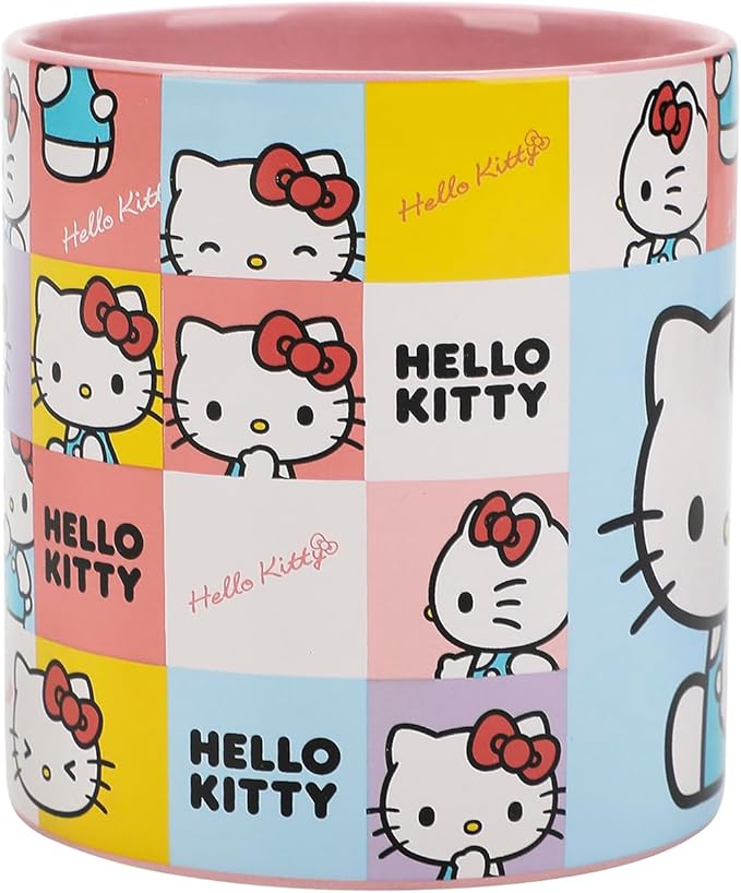 Bioworld Hello Kitty 16 Oz Pink Ceramic Mug