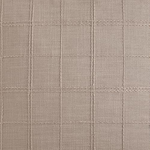 ZeeMart Linen Checked Farmhouse Table Runner, 13x36 Inches Taupe - Image 6