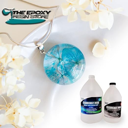 The Epoxy Resin Store Clearcast 7050 UV Resisting Jewelry Craft 2 Part Resin Kit for Art and Decorative Applications, 1.5 Gallons