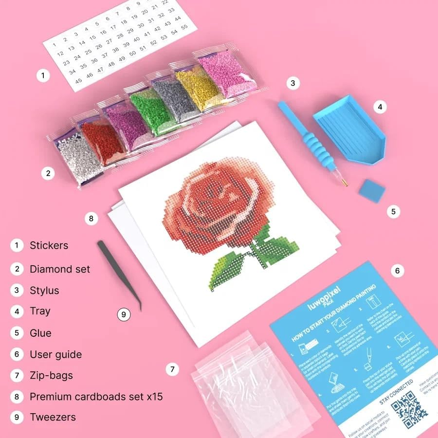 LuwoArte 16 Pack Flower Garden Diamond Art Kits for Adults Beginners - Image 2
