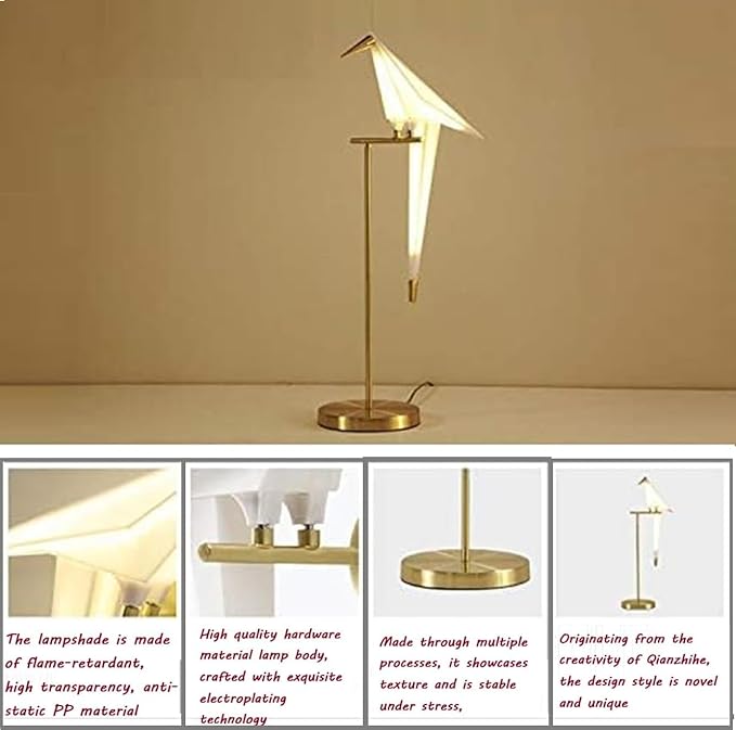 Modern Art LED Lamp Bird Floor Light Lamp Table Desk Lamp Decoration for Kid Adult Home Living Room Bedroom Dinning Room Office