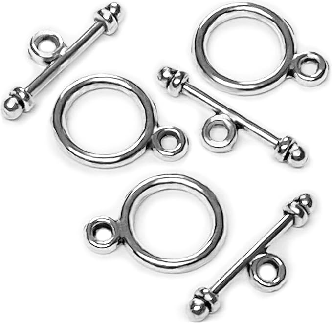 Heather's cf 130 set Toggle Jewelry Clasps Necklace Toggle Clasp Silver Toggle Clasps for Jewelry Making