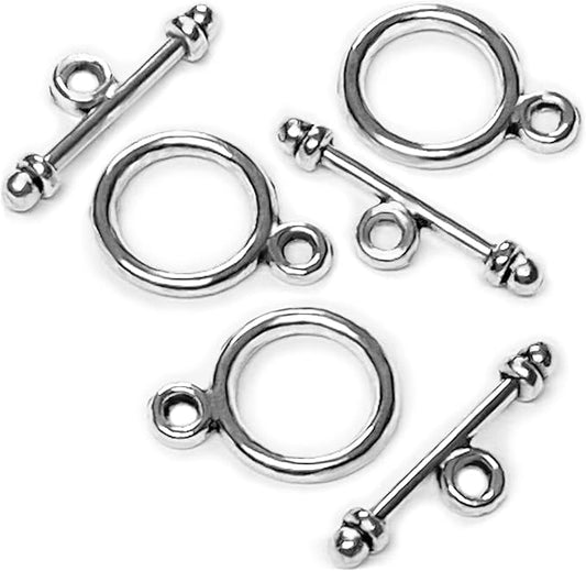 Heather's cf 130 set Toggle Jewelry Clasps Necklace Toggle Clasp Silver Toggle Clasps for Jewelry Making