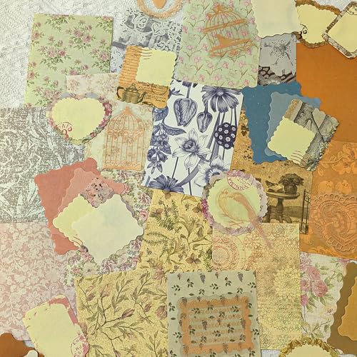 250Pcs Vintage Journal Supplies Kit,Scrapbook Papers Stickers by Puninoto