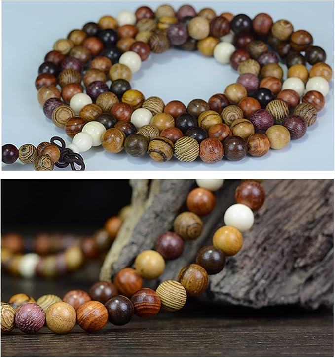 CarpenterC 500pcs 8mm Gorgeous Natural Round Polished Rosewood Loose Beads for Jewelry Making DIY Handmade Crafts