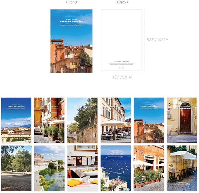 Monolike CAPTURE THE LIFE, ITALY Single card - mix 12 pack