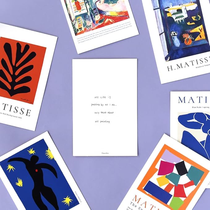Monolike Henri Matisse Painting Single card - mix 12 pack, It consists of 12 famous paintings by Henri Matisse.