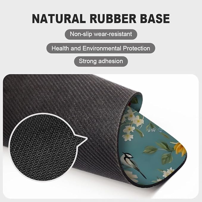 Flowers Texture Mouse pad, Square Waterproof and Anti Slip Mouse pad for Office laptops