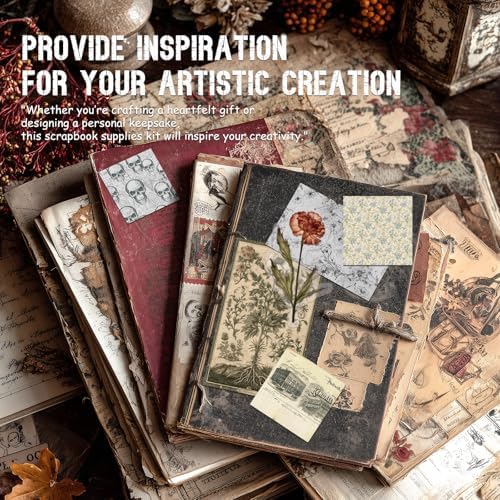 slapaflife 450 PCS Vintage Scrapbook Supplies Junk Journal Supplies, Scrapbook Supplies Kit Include Flowers for Scrapbooking, Planner, Craft Supplies - Image 6
