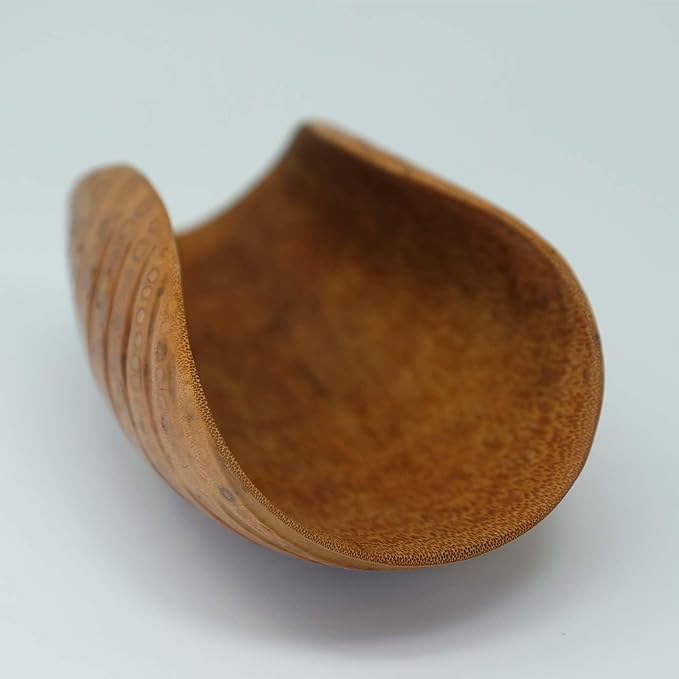 Handmade Bamboo Root Tea Scoop with Rich Textured Finish - 1 Pc Tea Spoon for Ceremonial Use, Perfect for Home, Teahouse, Office - Versatile for Loose Tea, Coffee, Spices, Condiments, Pet Food