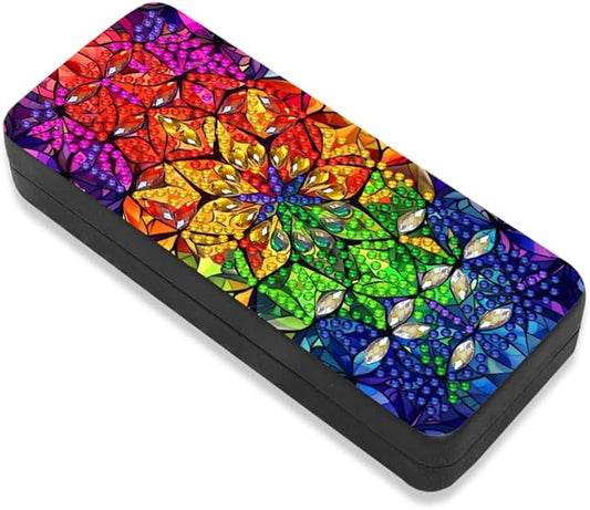 Leatrice 5d Diamond Art Kits for Adults Small Diamond Painting Kit Gem Art Paint by Diamonds Dots Eyeglasses Case DIY for Beginner Women