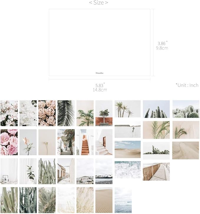 Monolike Last summer Single cards - mix 36 pack, a Single card with a picture of a past summer day